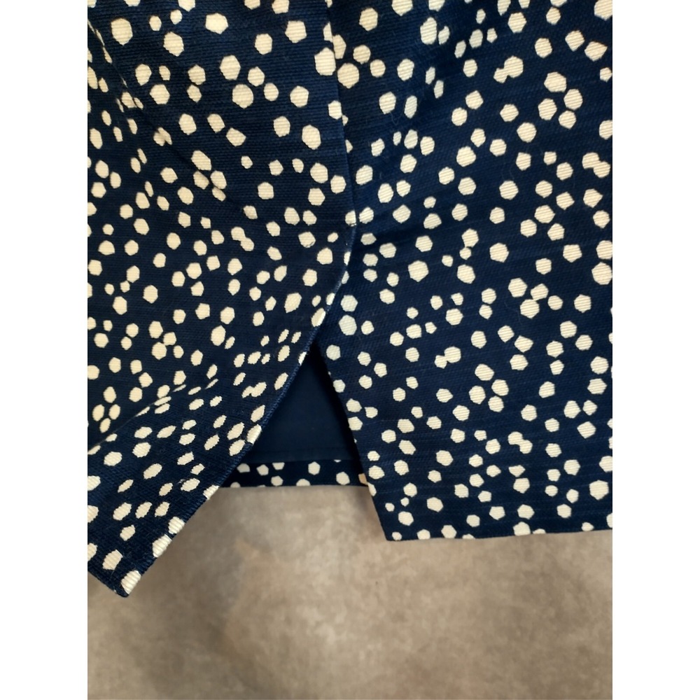 Talbots Pencil Skirt Womens 6P Knee Length Lined Blue Polka Dot Back Zip - Picture 4 of 7